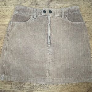 Hollister Tan Corduroy Mini Skirt